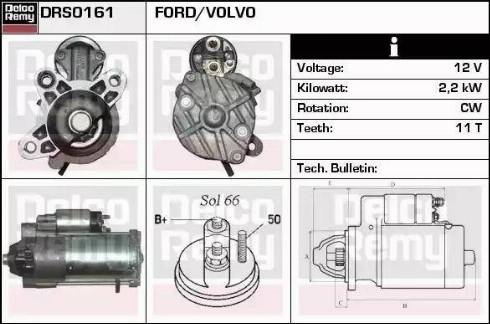 Remy DRS0161 - Starter autospares.lv