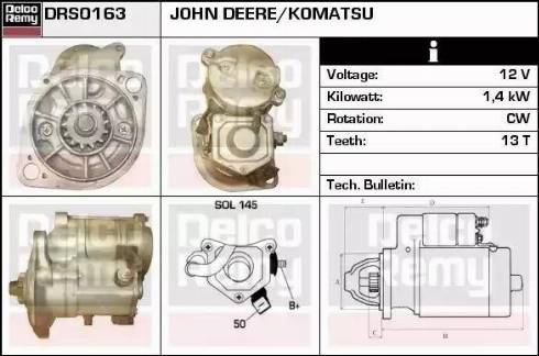 Remy DRS0163 - Starter autospares.lv