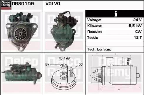 Remy DRS0109 - Starter autospares.lv