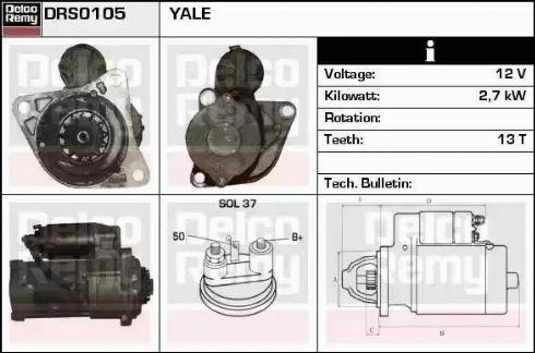 Remy DRS0105 - Starter autospares.lv