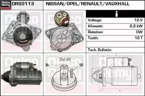 Remy DRS0113 - Starter autospares.lv