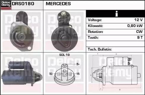 Remy DRS0180 - Starter autospares.lv