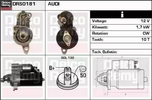 Remy DRS0181 - Starter autospares.lv