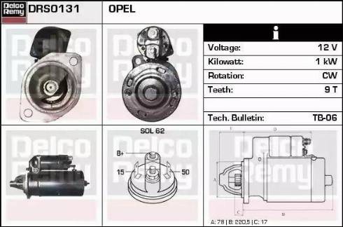 Remy DRS0131 - Starter autospares.lv