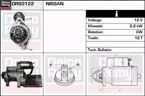 Remy DRS0122 - Starter autospares.lv