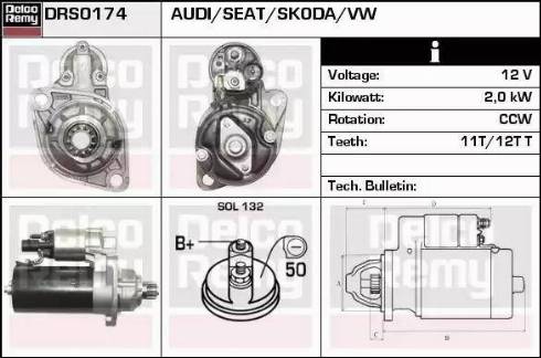 Remy DRS0174 - Starter autospares.lv