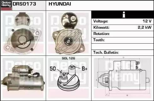 Remy DRS0173 - Starter autospares.lv