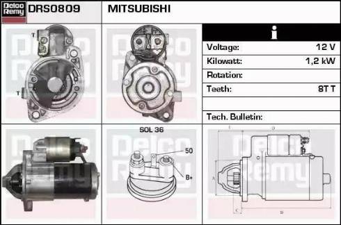 Remy DRS0809 - Starter autospares.lv