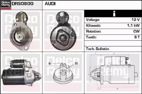 Remy DRS0800 - Starter autospares.lv