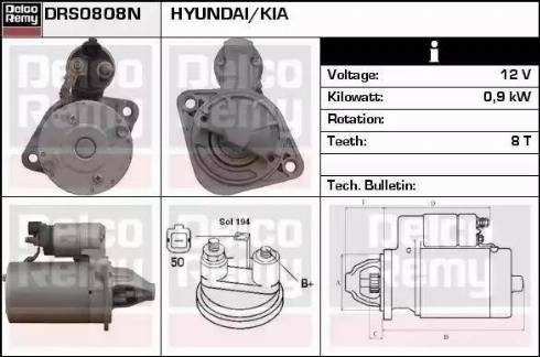 Remy DRS0808N - Starter autospares.lv