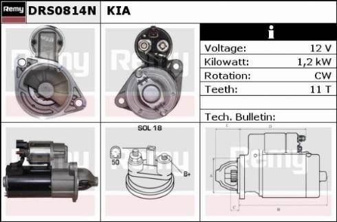 Remy DRS0814N - Starter autospares.lv