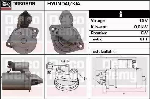 Remy DRS0808 - Starter autospares.lv