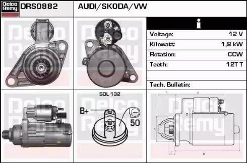 Remy DRS0882 - Starter autospares.lv