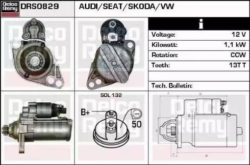 Remy DRS0829 - Starter autospares.lv