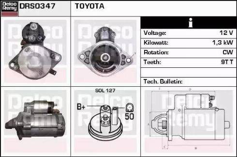 Remy DRS0347 - Starter autospares.lv