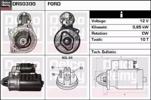 Remy DRS0300 - Starter autospares.lv