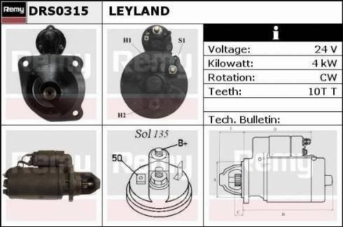 Remy DRS0315 - Starter autospares.lv