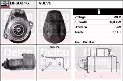 Remy DRS0316 - Starter autospares.lv