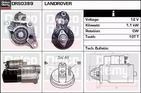 Remy DRS0389 - Starter autospares.lv