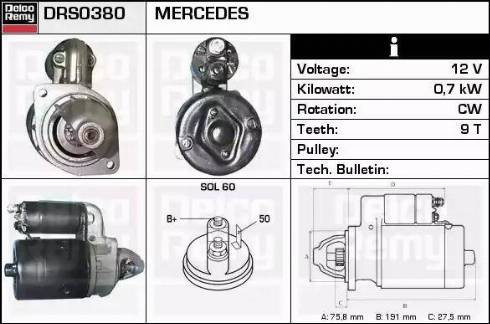 Remy DRS0380 - Starter autospares.lv