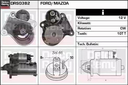 Remy DRS0382 - Starter autospares.lv