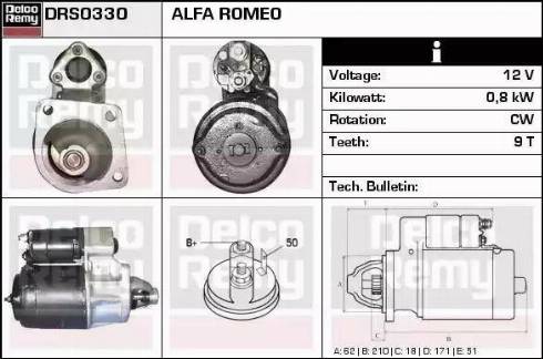 Remy DRS0330 - Starter autospares.lv