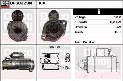 Remy DRS0329N - Starter autospares.lv