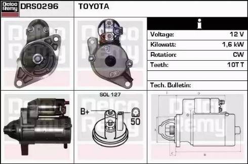 Remy DRS0296 - Starter autospares.lv