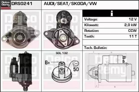 Remy DRS0241 - Starter autospares.lv