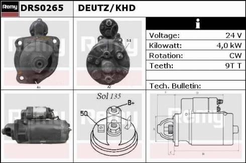 Remy DRS0265 - Starter autospares.lv