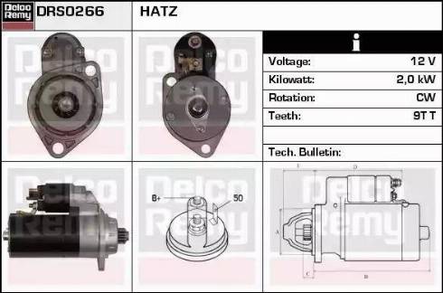 Remy DRS0266 - Starter autospares.lv