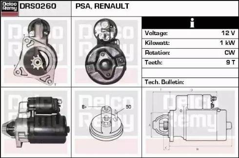 Remy DRS0260 - Starter autospares.lv