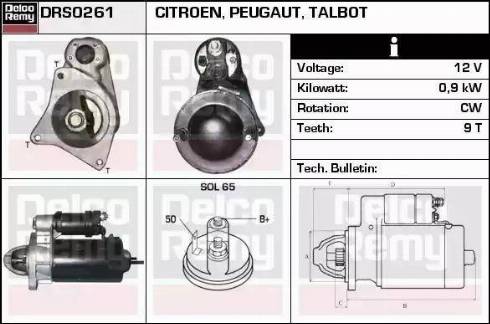 Remy DRS0261 - Starter autospares.lv