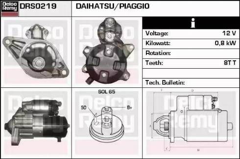 Remy DRS0219 - Starter autospares.lv