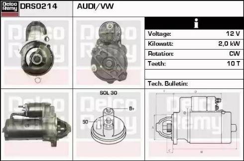 Remy DRS0214 - Starter autospares.lv