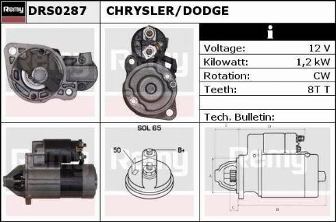 Remy DRS0287 - Starter autospares.lv