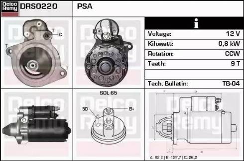 Remy DRS0220 - Starter autospares.lv