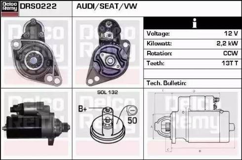 Remy DRS0222 - Starter autospares.lv