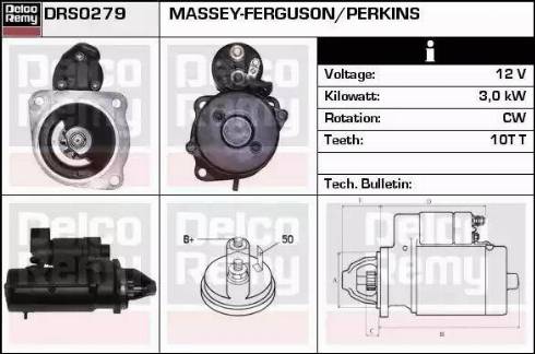 Remy DRS0279 - Starter autospares.lv