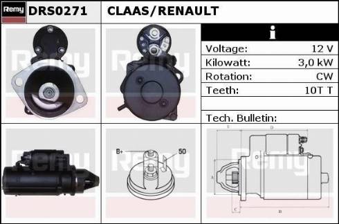 Remy DRS0271 - Starter autospares.lv