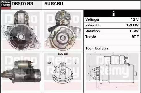 Remy DRS0798 - Starter autospares.lv