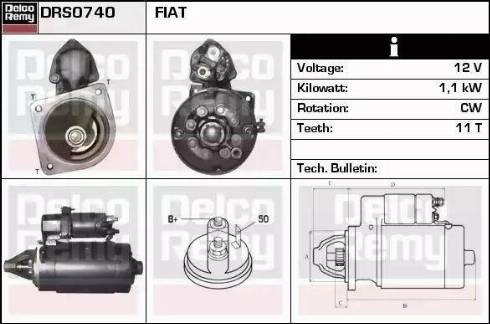 Remy DRS0740 - Starter autospares.lv