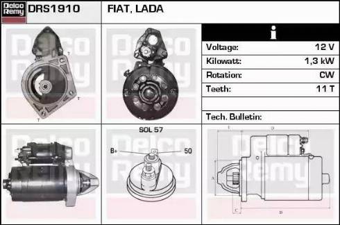 Remy DRS1910 - Starter autospares.lv