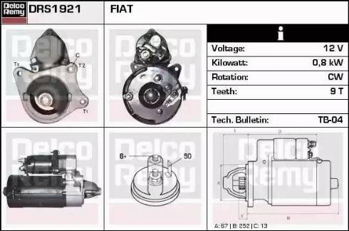 Remy DRS1921 - Starter autospares.lv