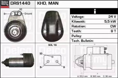 Remy DRS1440 - Starter autospares.lv