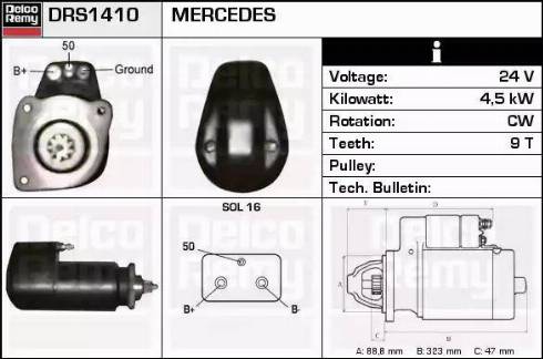 Remy DRS1410 - Starter autospares.lv