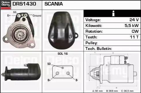 Remy DRS1430 - Starter autospares.lv