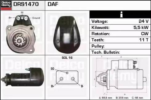 Remy DRS1470 - Starter autospares.lv