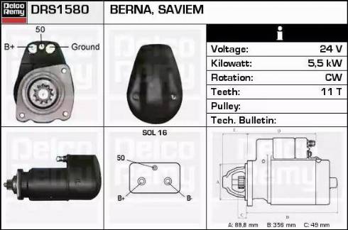 Remy DRS1580 - Starter autospares.lv