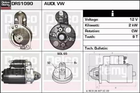 Remy DRS1090 - Starter autospares.lv